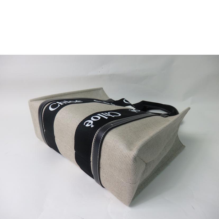 Chloe クロエ/WOODY/ミディアムトートバッグ/黒/CHC21US383E66925//D1TT4K/01 22 101 65/SAランク/84