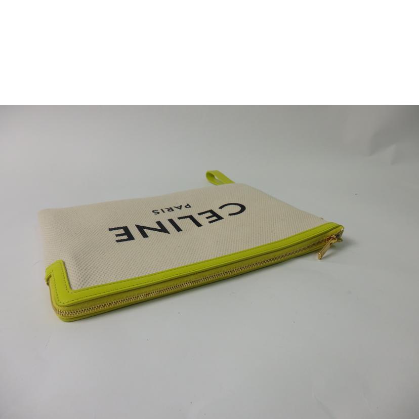 CELINE セリーヌ/ストラップ付ロゴクラッチバッグ/ポーチ/Anis/10E632ECW.11AN//U-IE-0262/SAランク/84