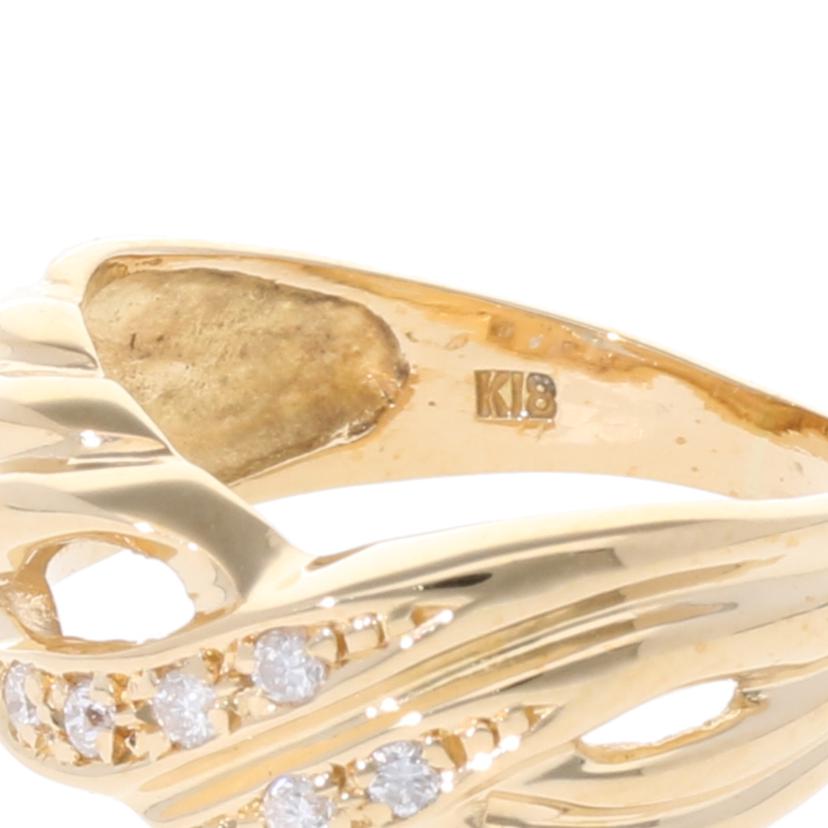 /K18ダイヤリング 0.08/#6//Aランク/75