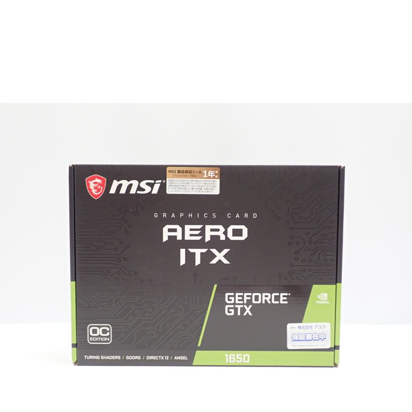 msi msi/グラフィックボード/GEFORCE GTX1650 AERO ITX//Bランク/62