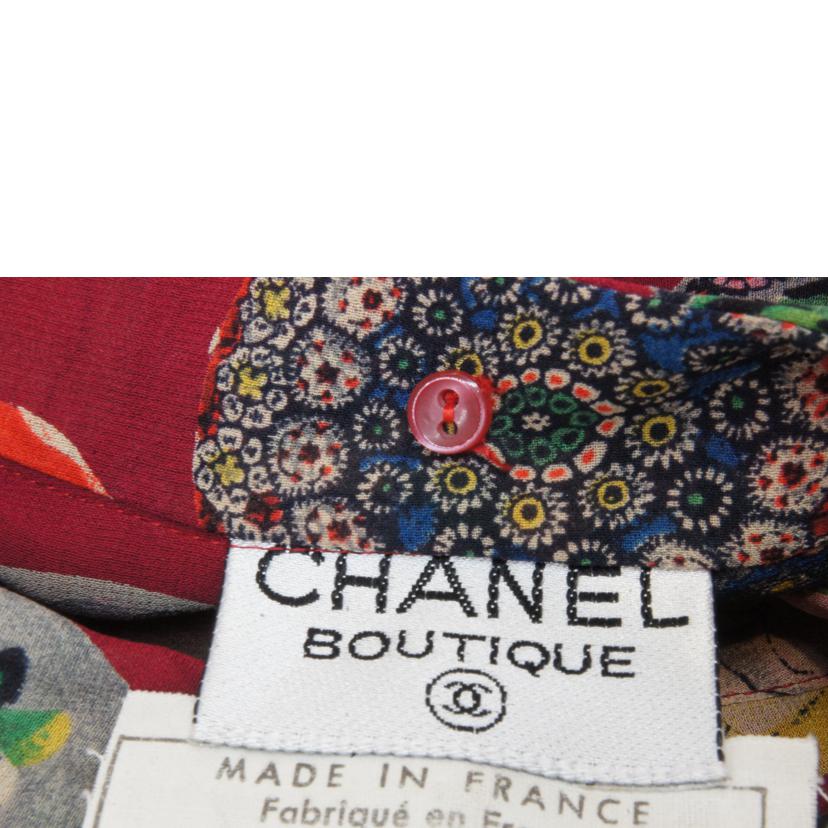 CHANEL シャネル/柄 シフォンブラウス//ABランク/92