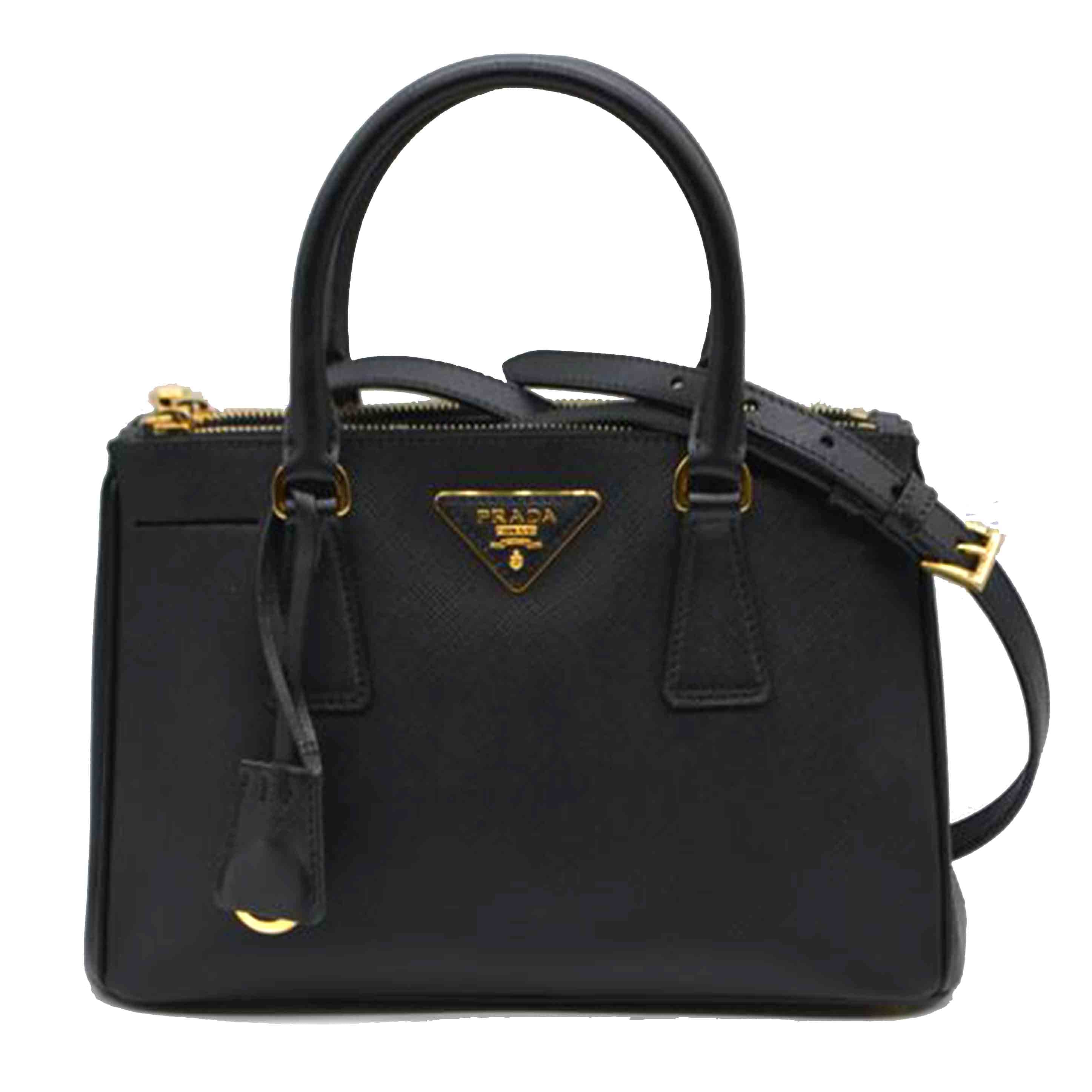 PRADA プラダ/ガレリアサフィアーノスモール2wayレザーハンド/ネロ/1BA896//110/Aランク/89