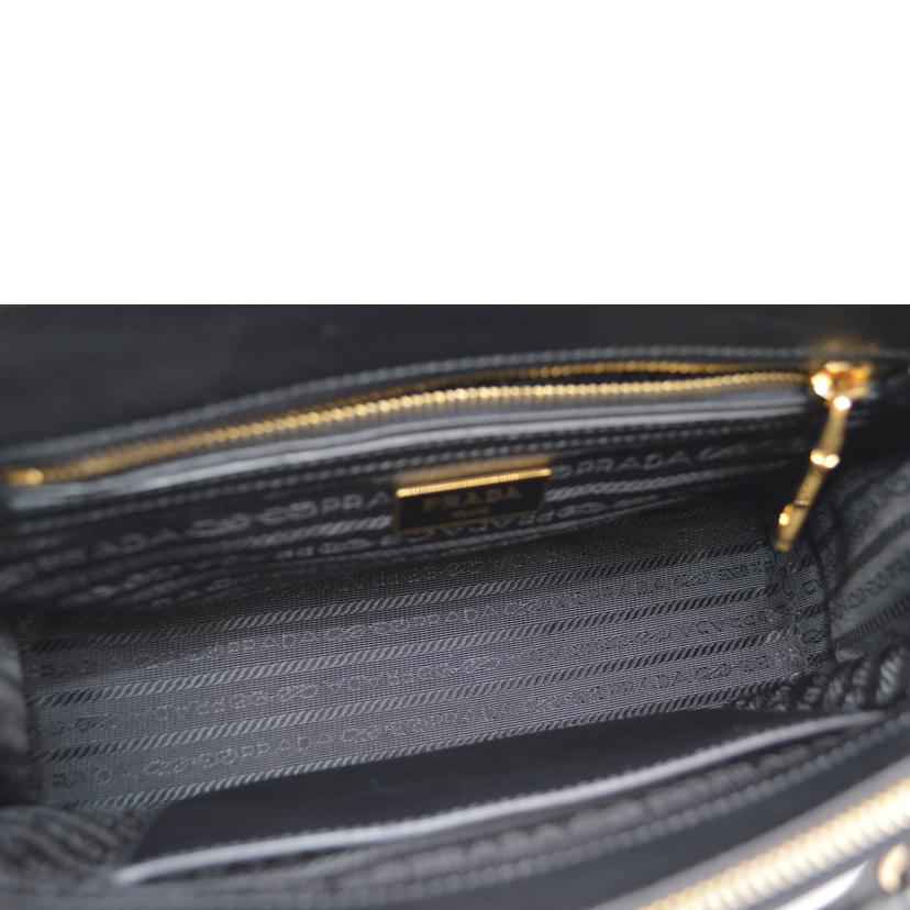 PRADA プラダ/ガレリアサフィアーノスモール2wayレザーハンド/ネロ/1BA896//110/Aランク/89