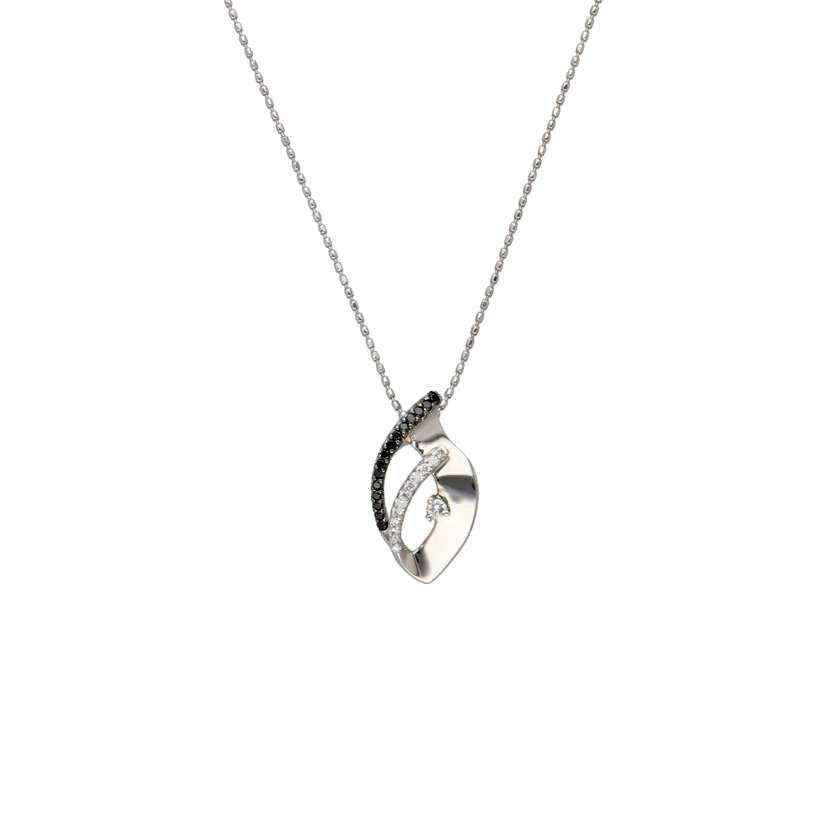 / K18WGダイヤネックレス0.17ct//Aランク/75