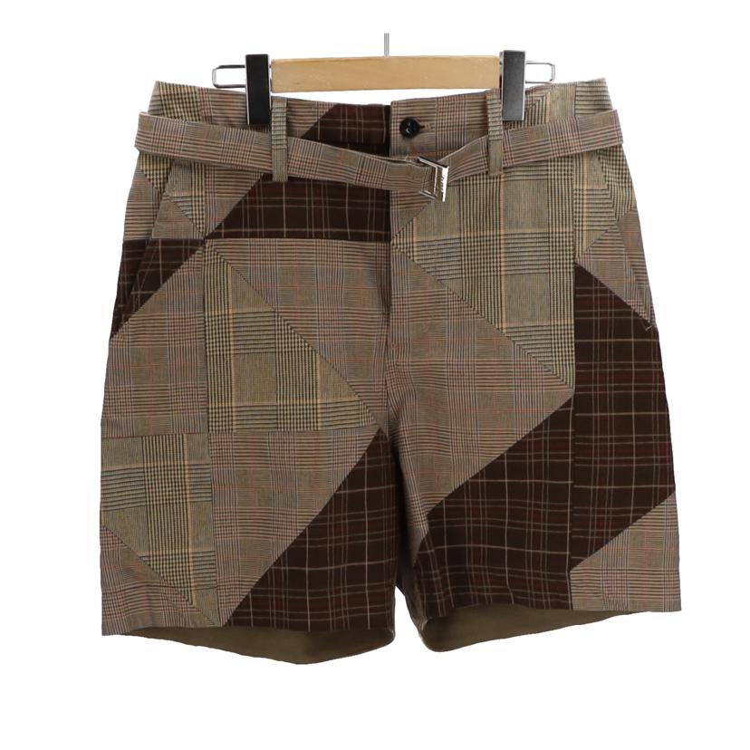 sacai サカイ sacai パッチワーク/SACAI パッチワークショートパンツ/21-02485M//Aランク/37