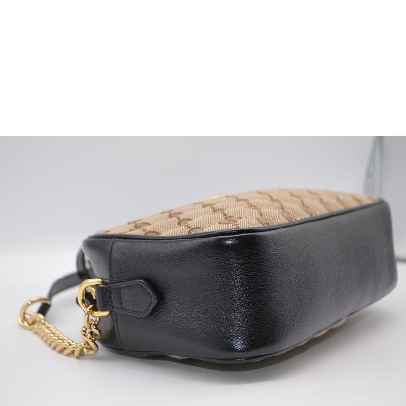 GUCCI グッチ/GGキャンバスマーモントチェーンレザーショルダー/447632//486***/SAランク/89