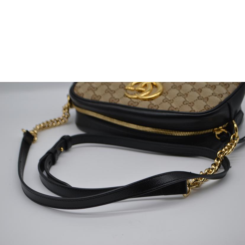 GUCCI グッチ/GGキャンバスマーモントチェーンレザーショルダー/447632//486***/SAランク/89