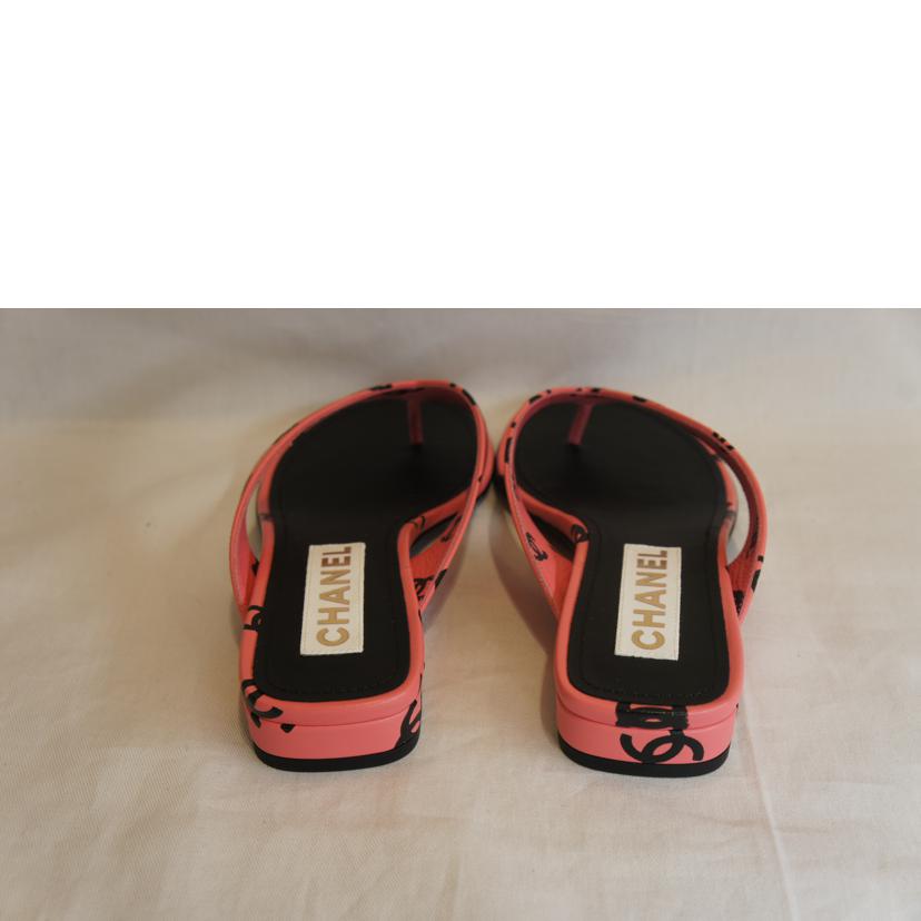CHANEL シャネル/ レザーサンダルココマークピンク//SAランク/92