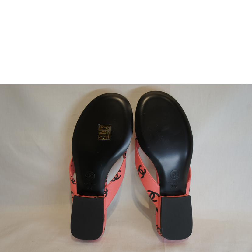 CHANEL シャネル/ レザーサンダルココマークピンク//SAランク/92