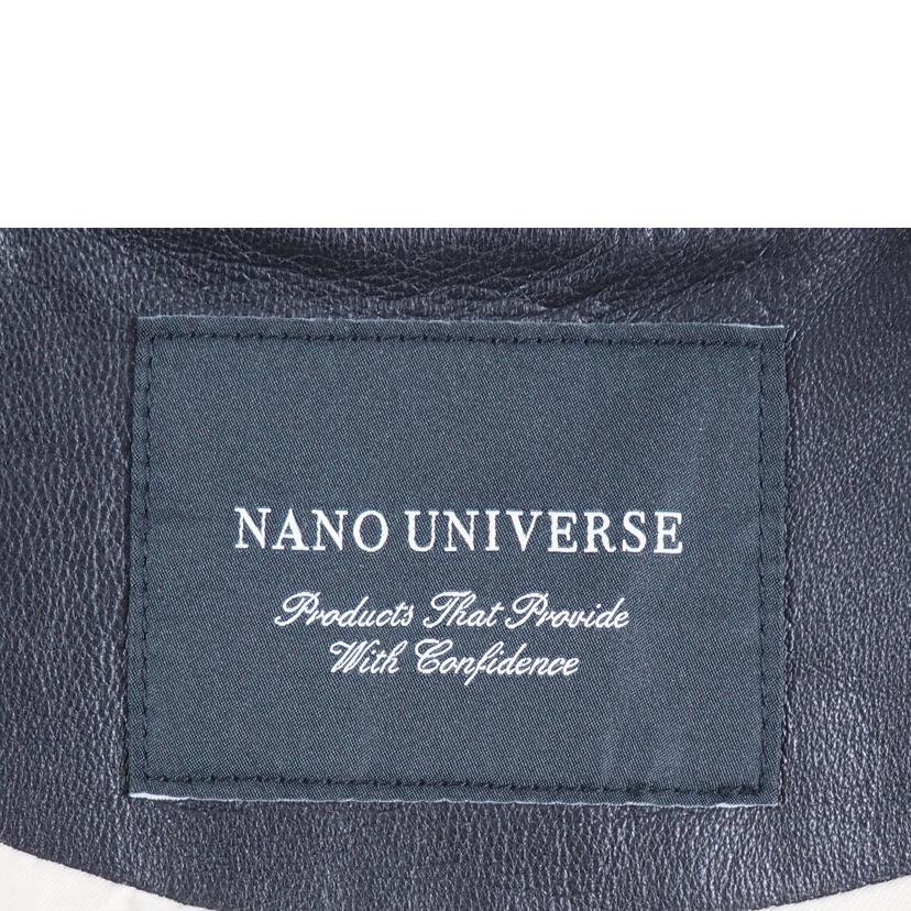 nano universe ナノユニバース/羊革 シングルライダースジャケット/668-9213002//ABランク/79