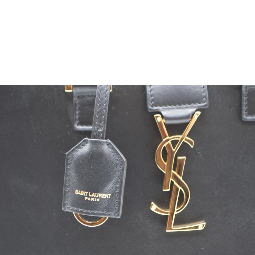 SAINT LAURENT サンローラン/ベイビーカバス・モノグラムカーフ/ノワール/568853//Y02**/Aランク/89