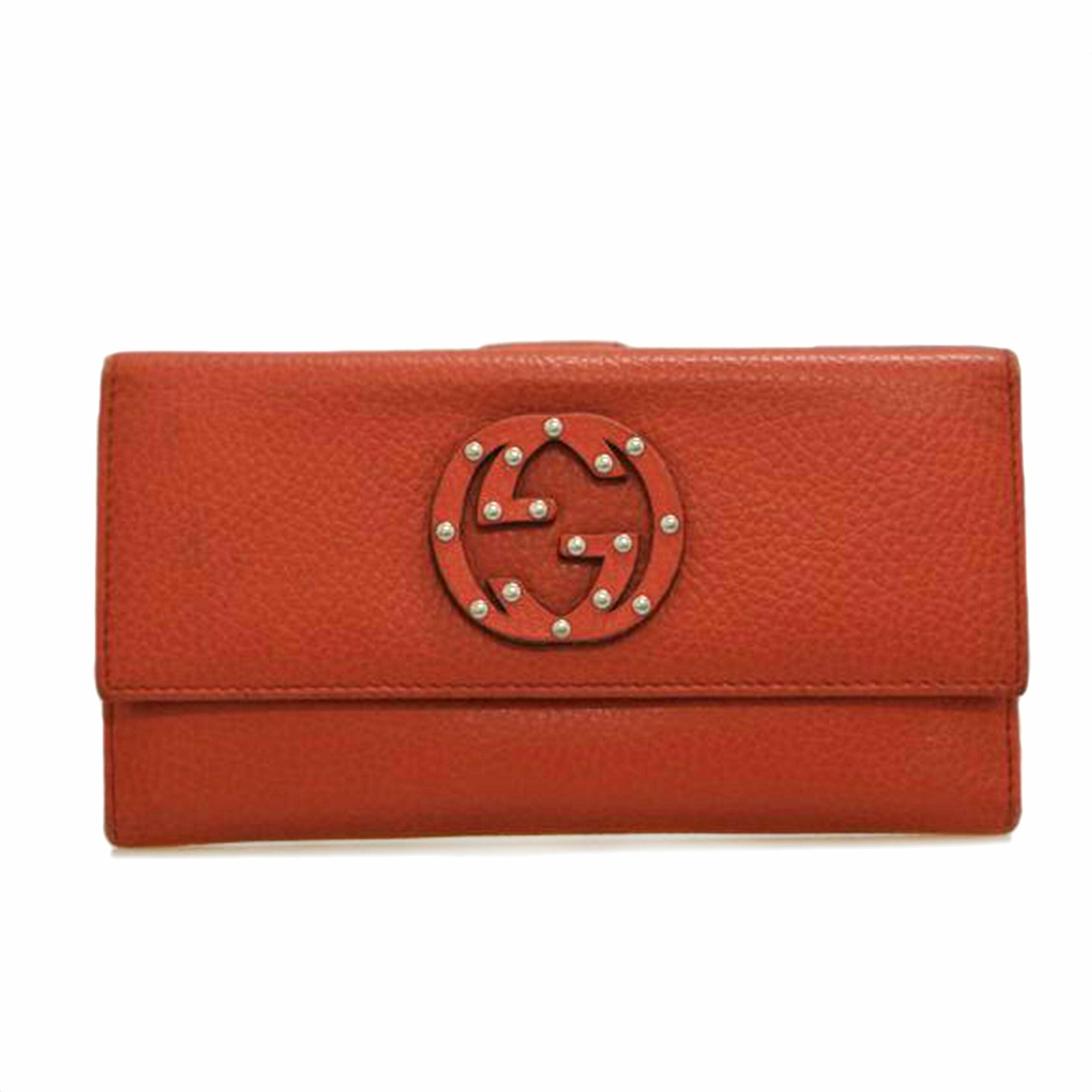 GUCCI グッチ/インターロッキングG/レザー長財布/赤/231843//2067/Bランク/87