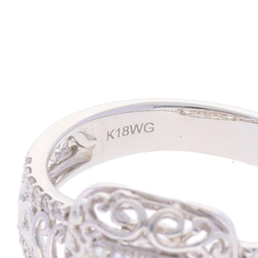 /K18WGダイヤリング0.55/#16//Aランク/75