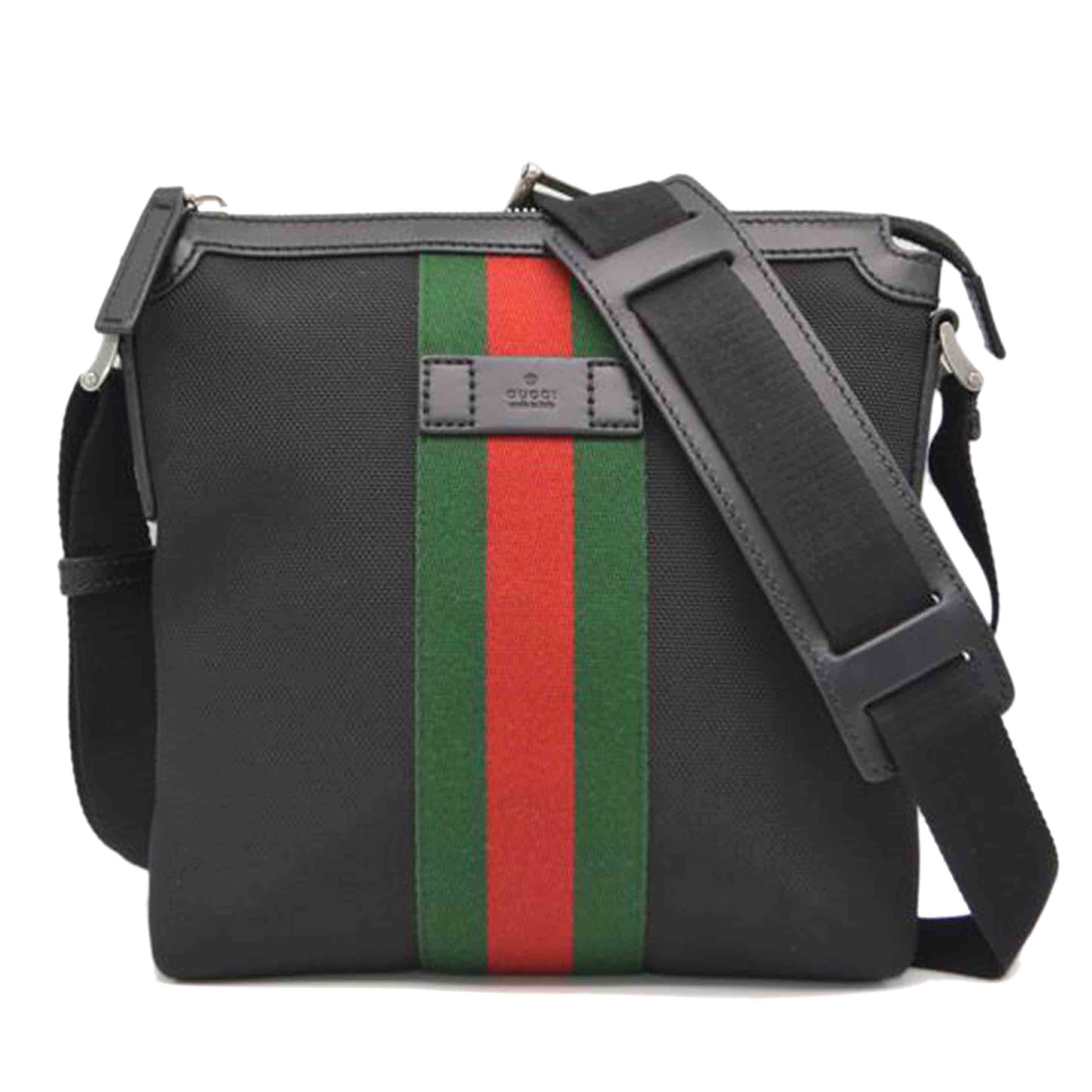GUCCI グッチ/テクノキャンバスシェリーラインレザーショルダー/631195//213***/Aランク/89