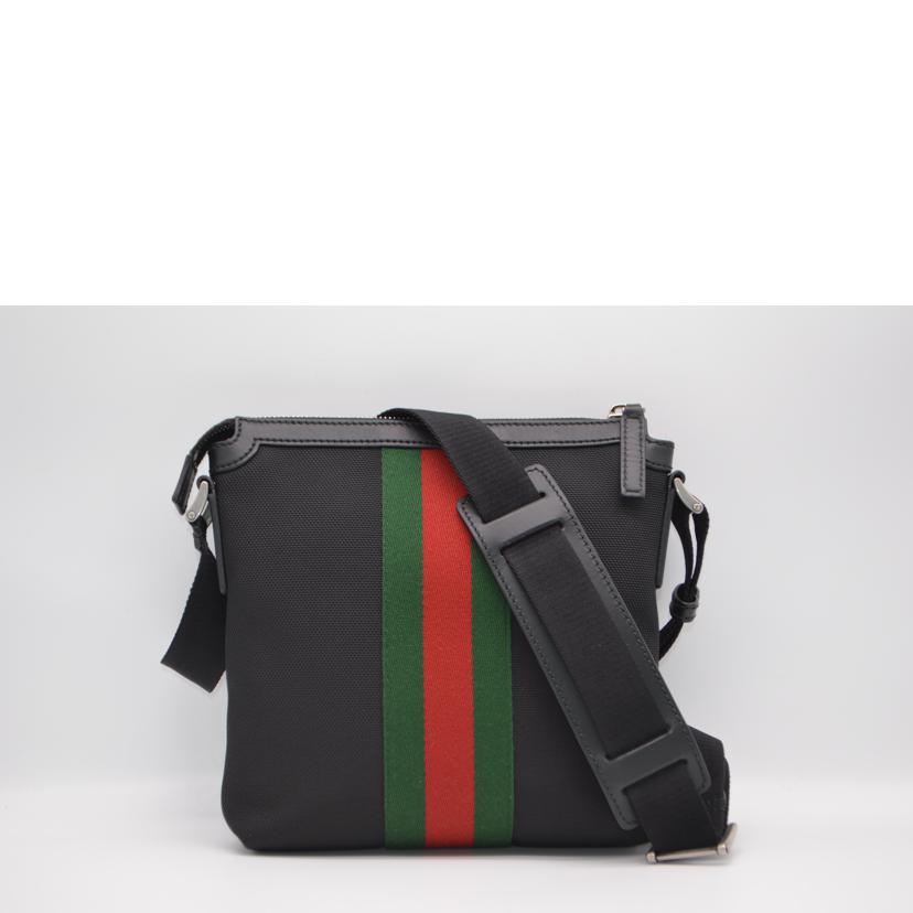 GUCCI グッチ/テクノキャンバスシェリーラインレザーショルダー/631195//213***/Aランク/89