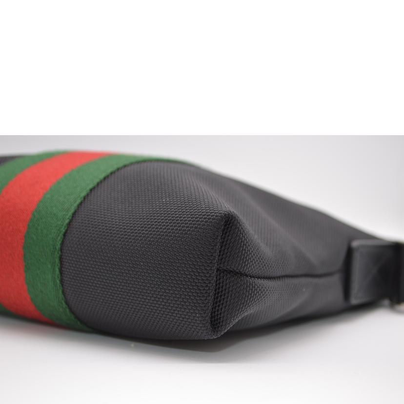GUCCI グッチ/テクノキャンバスシェリーラインレザーショルダー/631195//213***/Aランク/89