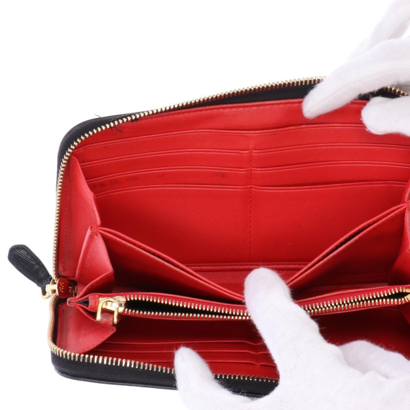 PRADA プラダ/サフィアーノラウンドファスナー BLK/1ML506//BCランク/75