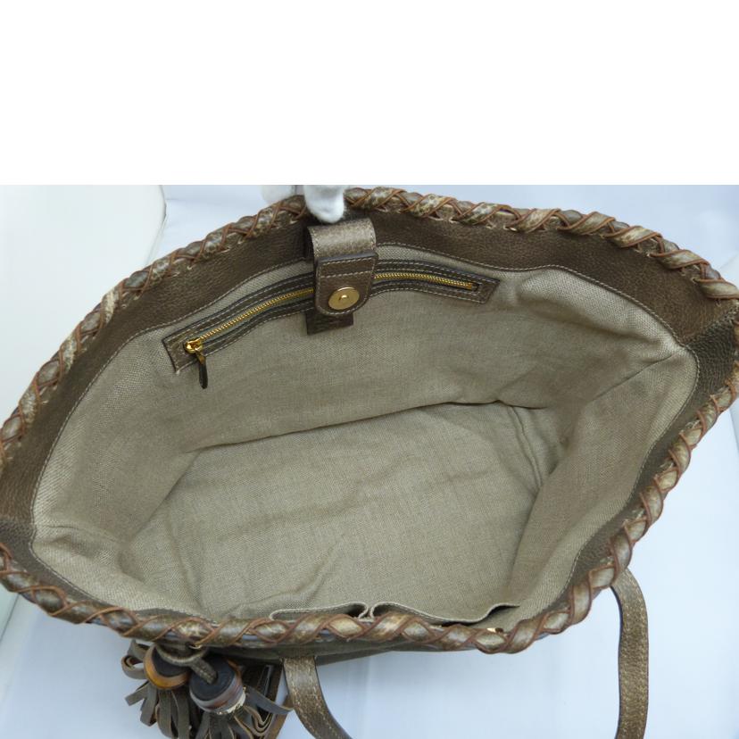 GUCCI グッチ/グッチシマ バンブータッセルトートバッグ/218780//002122/Aランク/03