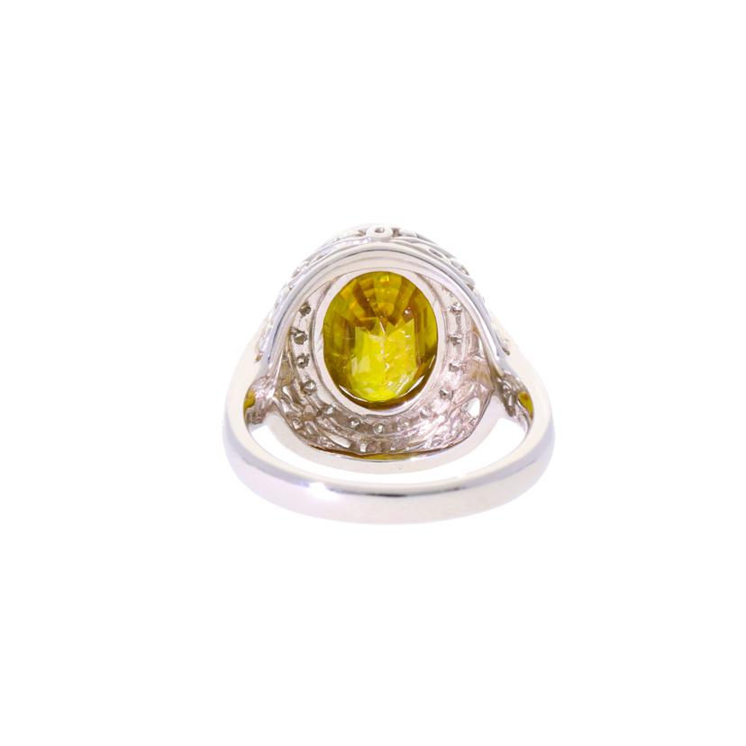 /◎ Pt900スフェーンダイヤリング6.64/D0.33ct//Aランク/75