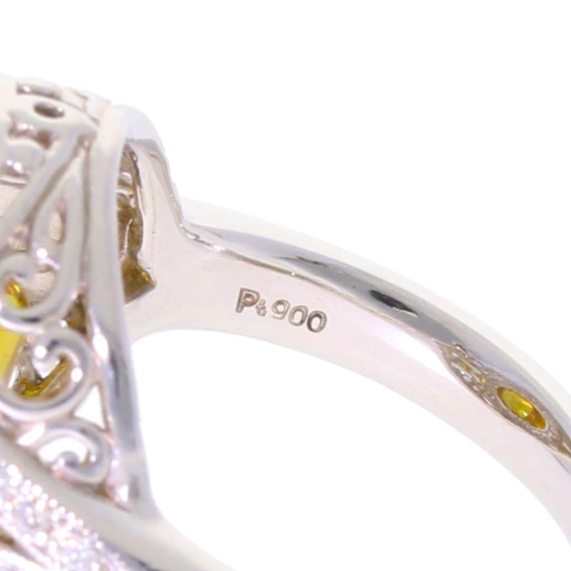 /◎ Pt900スフェーンダイヤリング6.64/D0.33ct//Aランク/75