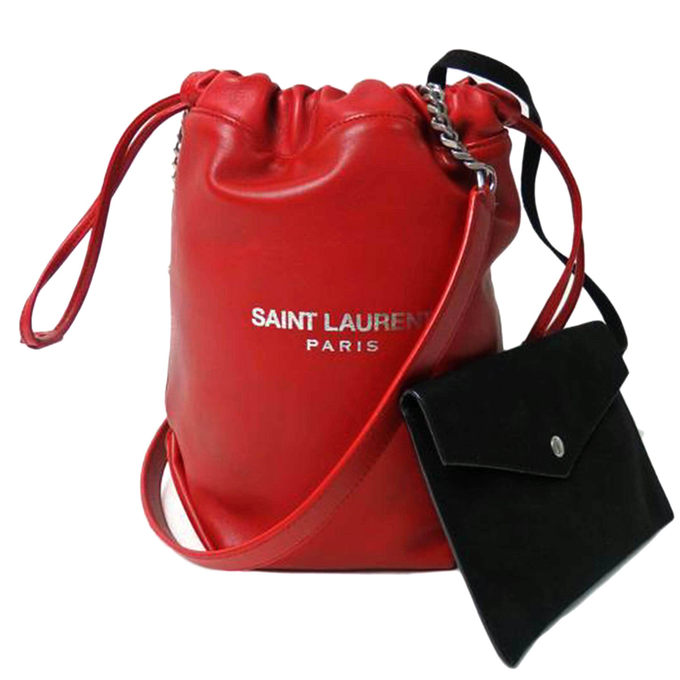 SAINT LAURENT サンローラン/テディ/ショルダーバッグ/赤/583328//0319/Aランク/84