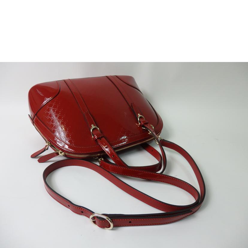 GUCCI グッチ/マイクログッチシマパテント2wayバッグ/赤/309617//502752/ABランク/84