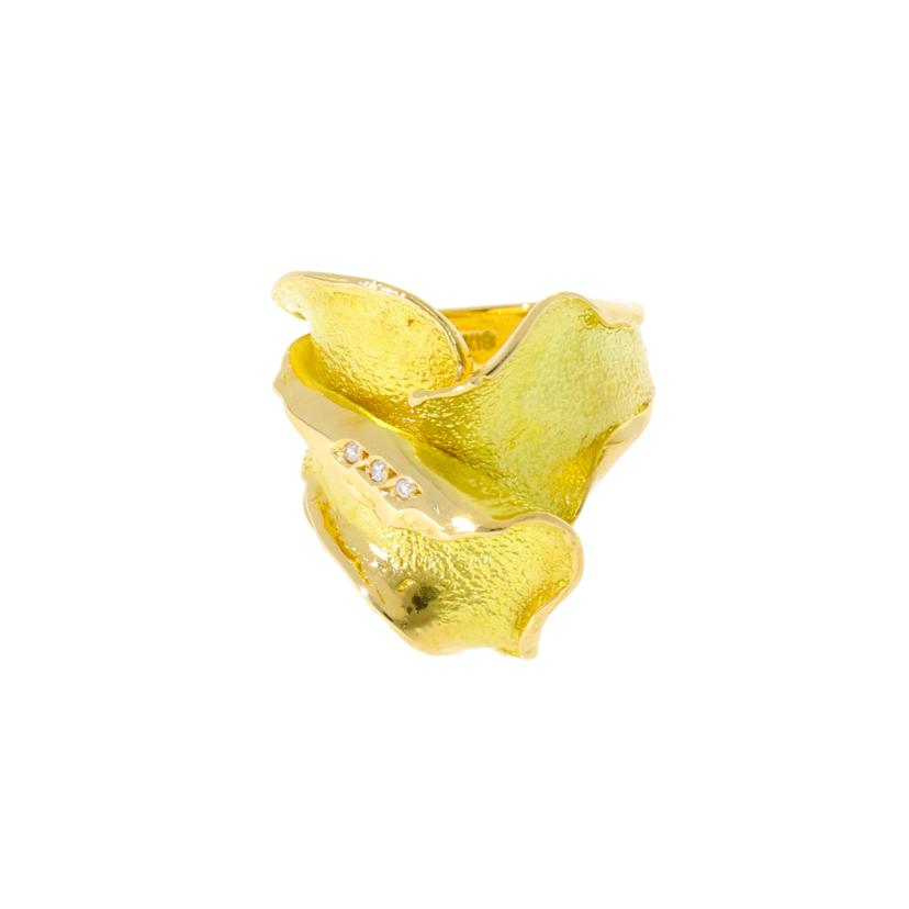 / ◎K18ダイヤリング 0.02ct//Aランク/75