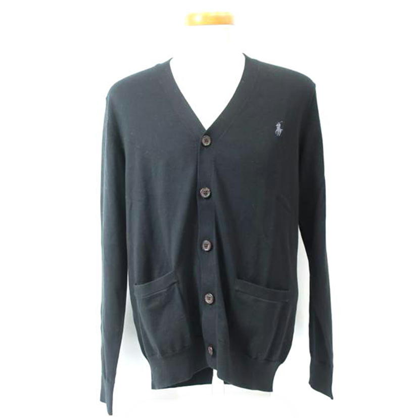 POLO RALPH LAUREN ラルフローレン/スリムフィット コットンカーディガン ブラック 黒/MNPOSWE16810410//SAランク/65