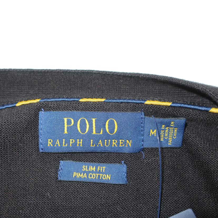 POLO RALPH LAUREN ラルフローレン/スリムフィット コットンカーディガン ブラック 黒/MNPOSWE16810410//SAランク/65
