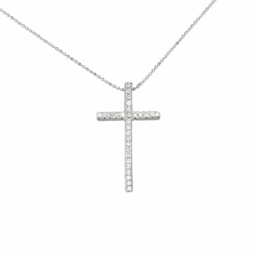 / K18WGダイヤネックレス 0.35ct//Aランク/75