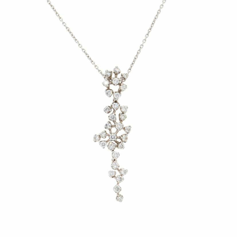 / K18WGダイヤネックレス 1.00ct//Aランク/75