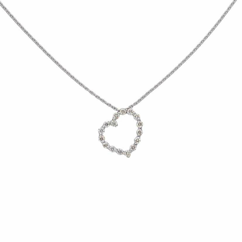 / K18WGダイヤネックレス 0.50ct//Aランク/75