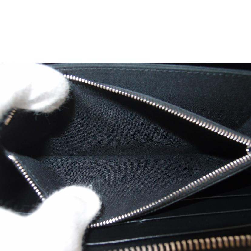 FENDI フェンディ 長財布 ラウンドファスナー長財布 黒 メンズ シルバー金具 /ズッカ柄ラウンドファスナー長財布/ブラック/7M0210//080*****/Aランク/69