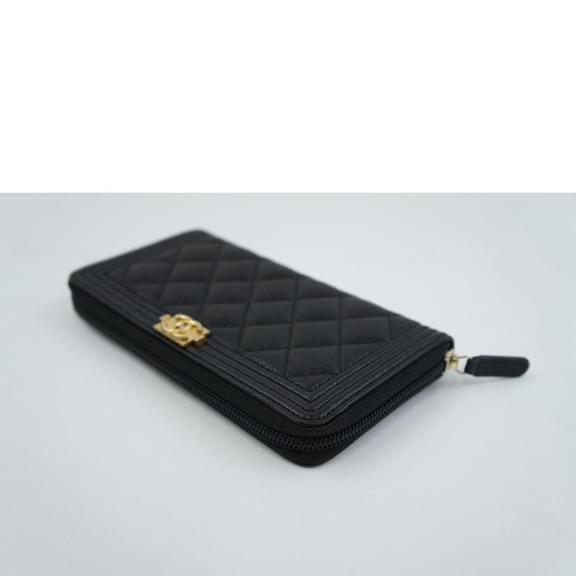 CHANEL シャネル/ボーイシャネル ラウンドファスナーウォレット//269*****/Aランク/67