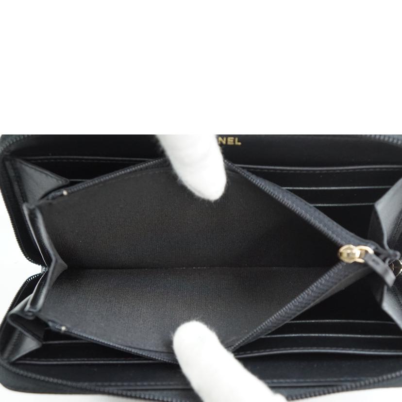 CHANEL シャネル/ボーイシャネル ラウンドファスナーウォレット//269*****/Aランク/67