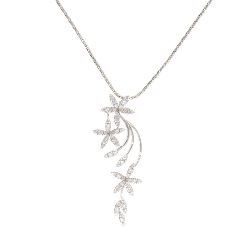 / ◎K18WGダイヤネックレス 1.00ct//Aランク/75