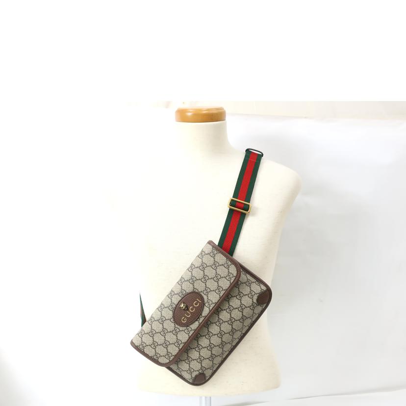 GUCCI グッチ/GGスプリーム ベルトバッグ ボディバッグ 斜め掛けバッグ ウエストポーチ/493930//Aランク/65