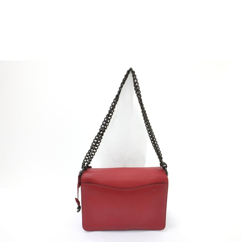 COACH コーチ/シグネチャー×レッド/チェーンハンドバッグ/76046//E1992/Bランク/88