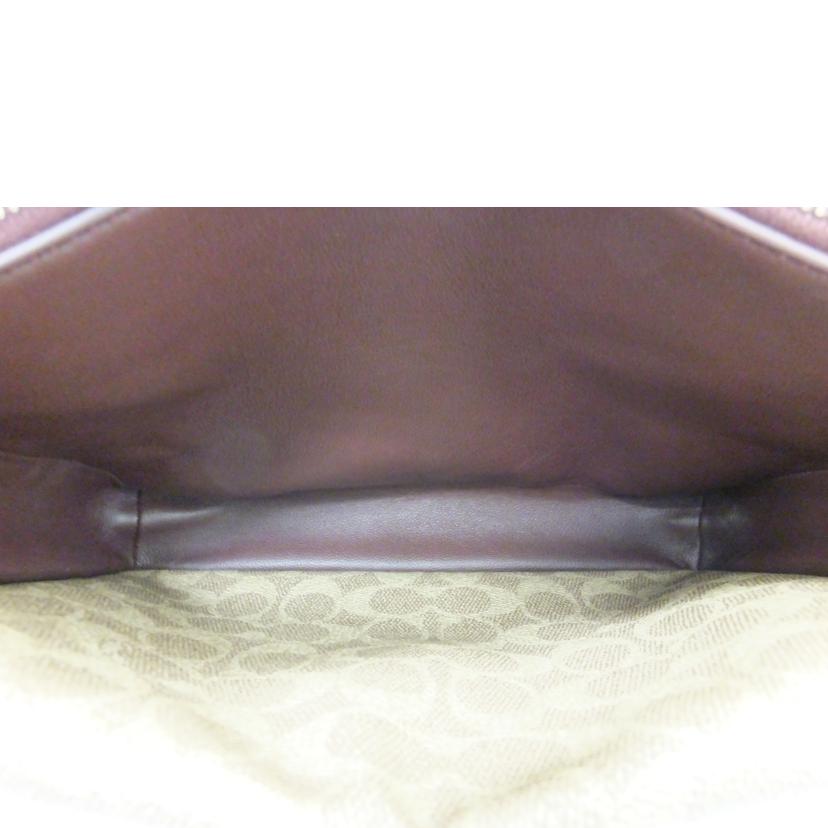 COACH コーチ/シグネチャー×レッド/チェーンハンドバッグ/76046//E1992/Bランク/88