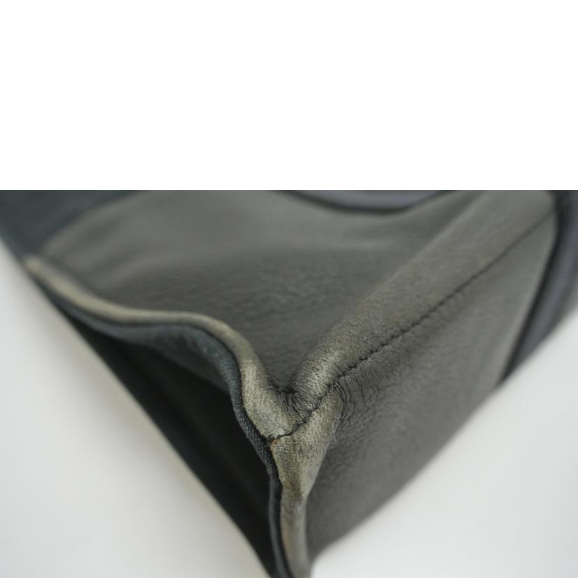 HERMES エルメス/フールトュMM トートバッグ ハーフレザー紺/黒//2110-32/Bランク/87