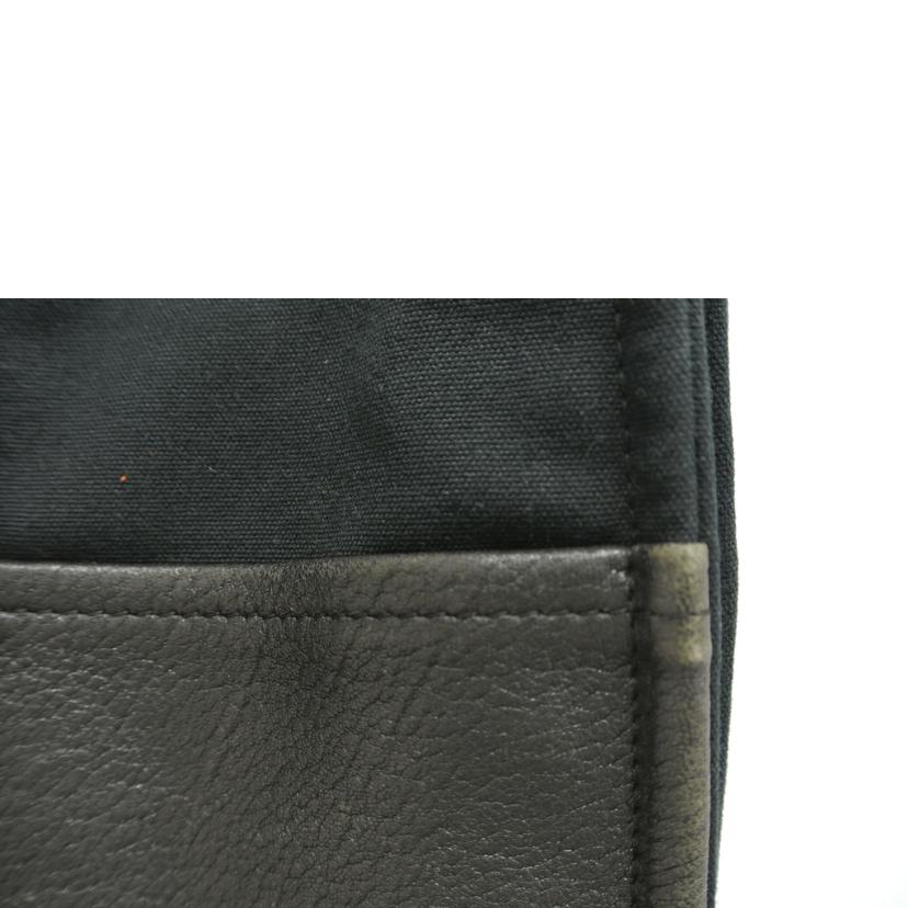 HERMES エルメス/フールトュMM トートバッグ ハーフレザー紺/黒//2110-32/Bランク/87