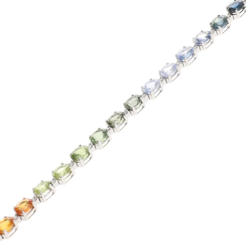 / ◎K18サファイアダイヤブレスレット12.99/D0.26ct//Aランク/75