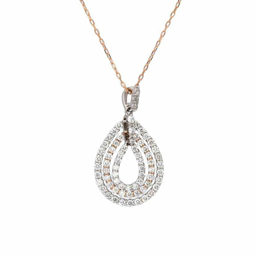 / K18Pt900ダイヤネックレス1.00ct//Aランク/75