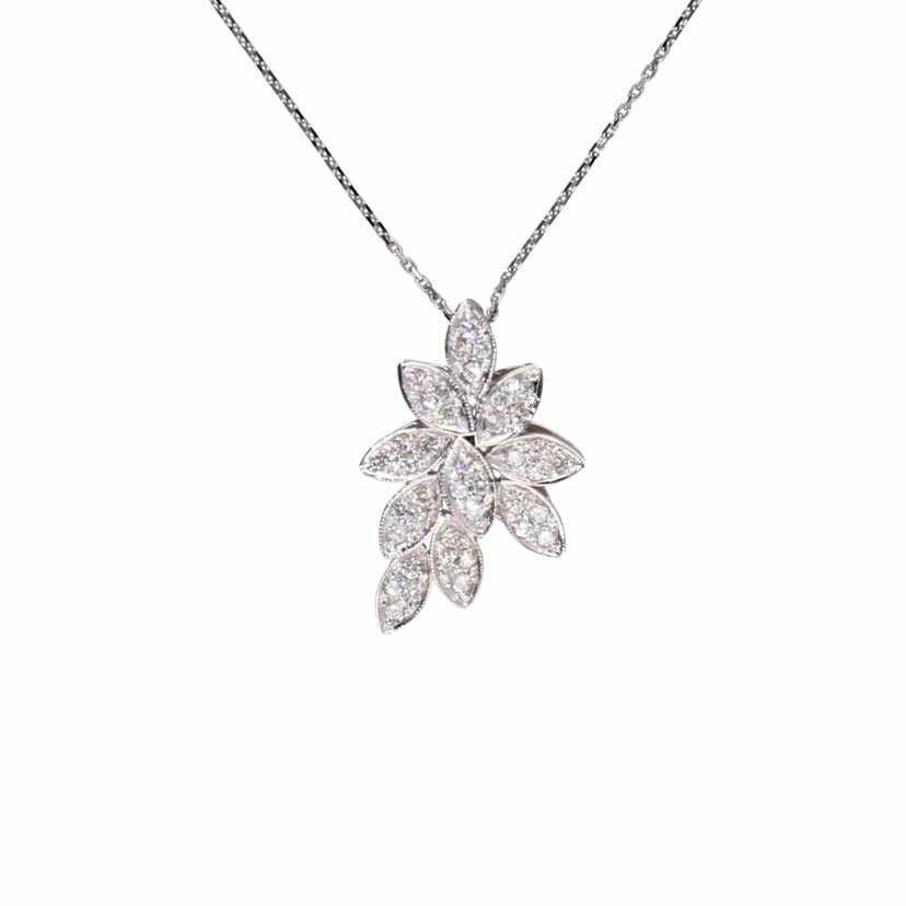 K18WG/K18WGダイヤネックレス 0.535 ct/5.3//0.535/Aランク/75