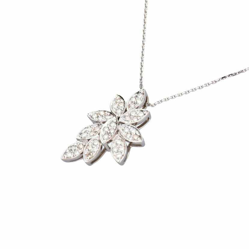 K18WG/K18WGダイヤネックレス 0.535 ct/5.3//0.535/Aランク/75