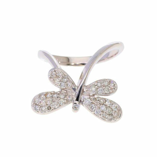 / K18WGダイヤリング0.50ct//Aランク/75