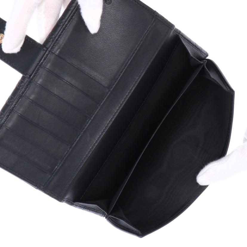 GUCCI グッチ/マイクログッチシマ長財布 BLK/449393//ABランク/75