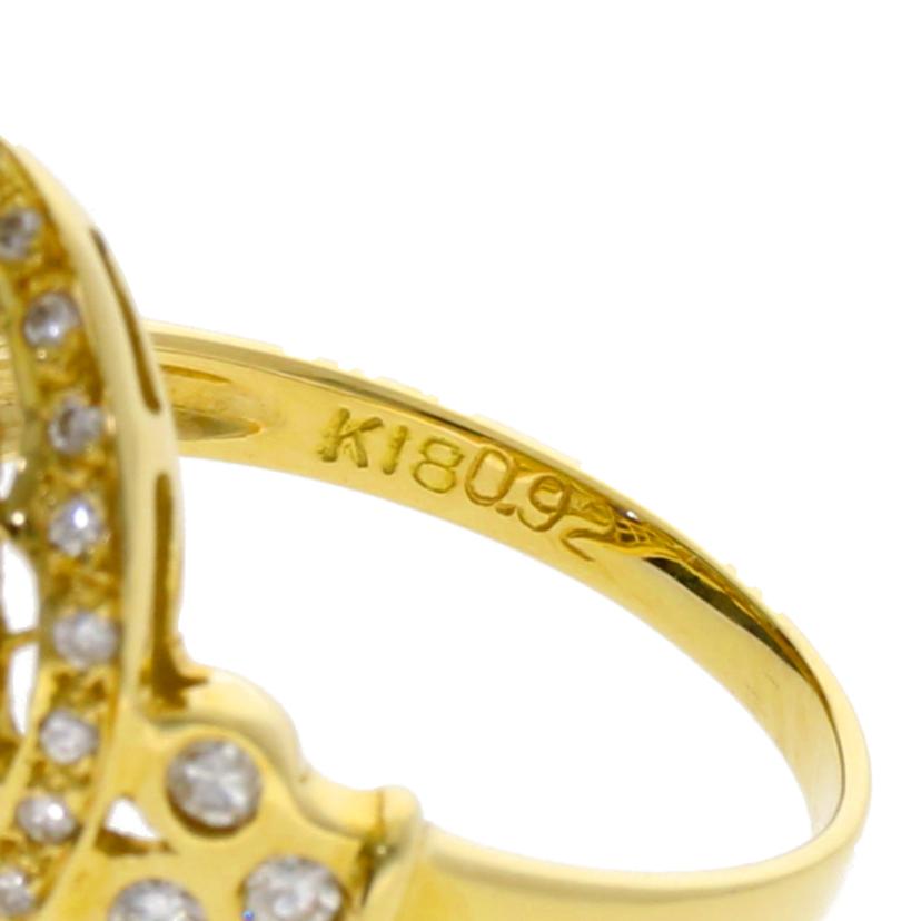 / K18サファイアダイヤリング0.92/D0.33ct//Aランク/75