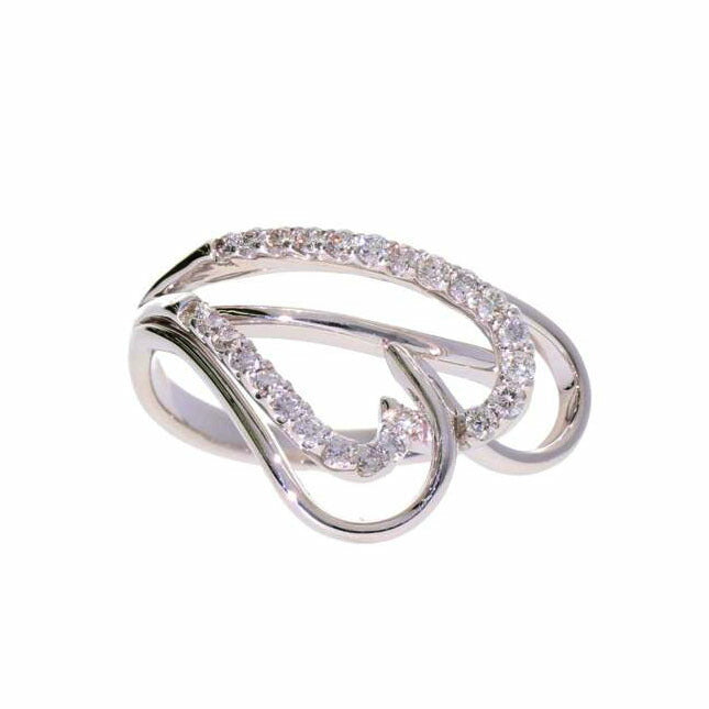 / K18WGダイヤリング 0.50ct//Aランク/75