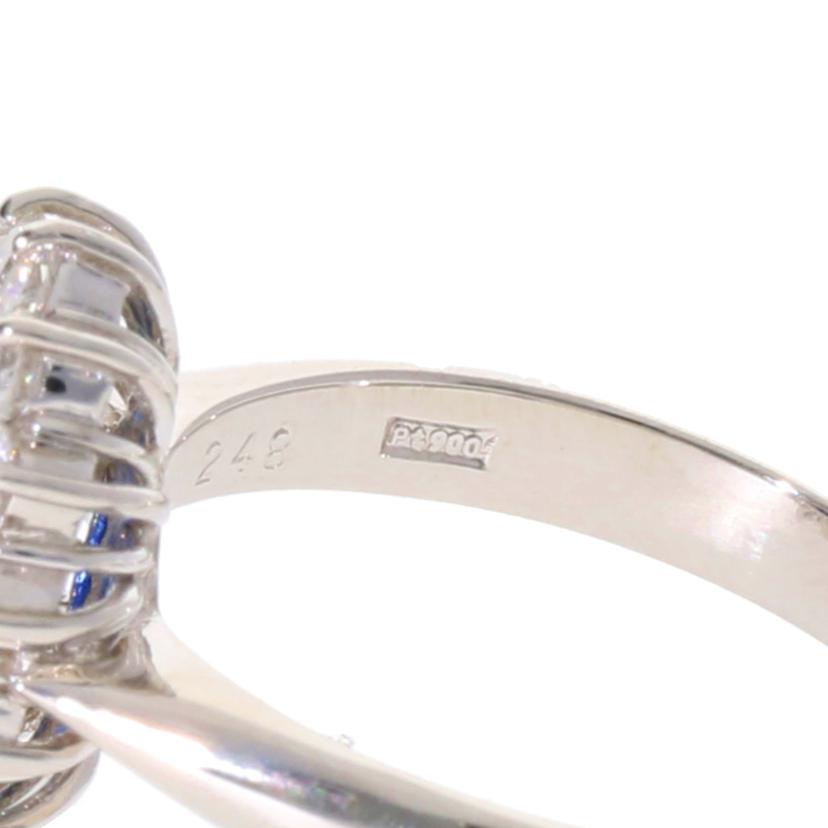 / ◎Pt900サファイアダイヤリング2.48/D0.56ct//Aランク/75